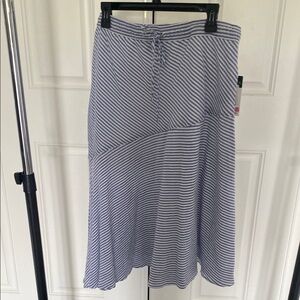 Ralph Lauren Seersucker Striped Blue/White Skirt